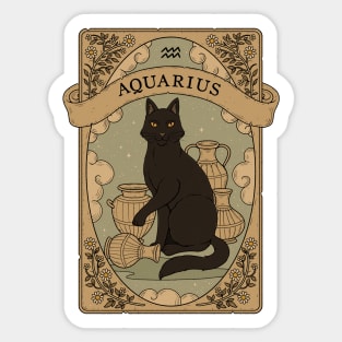 Aquarius- Cats Astrology Sticker